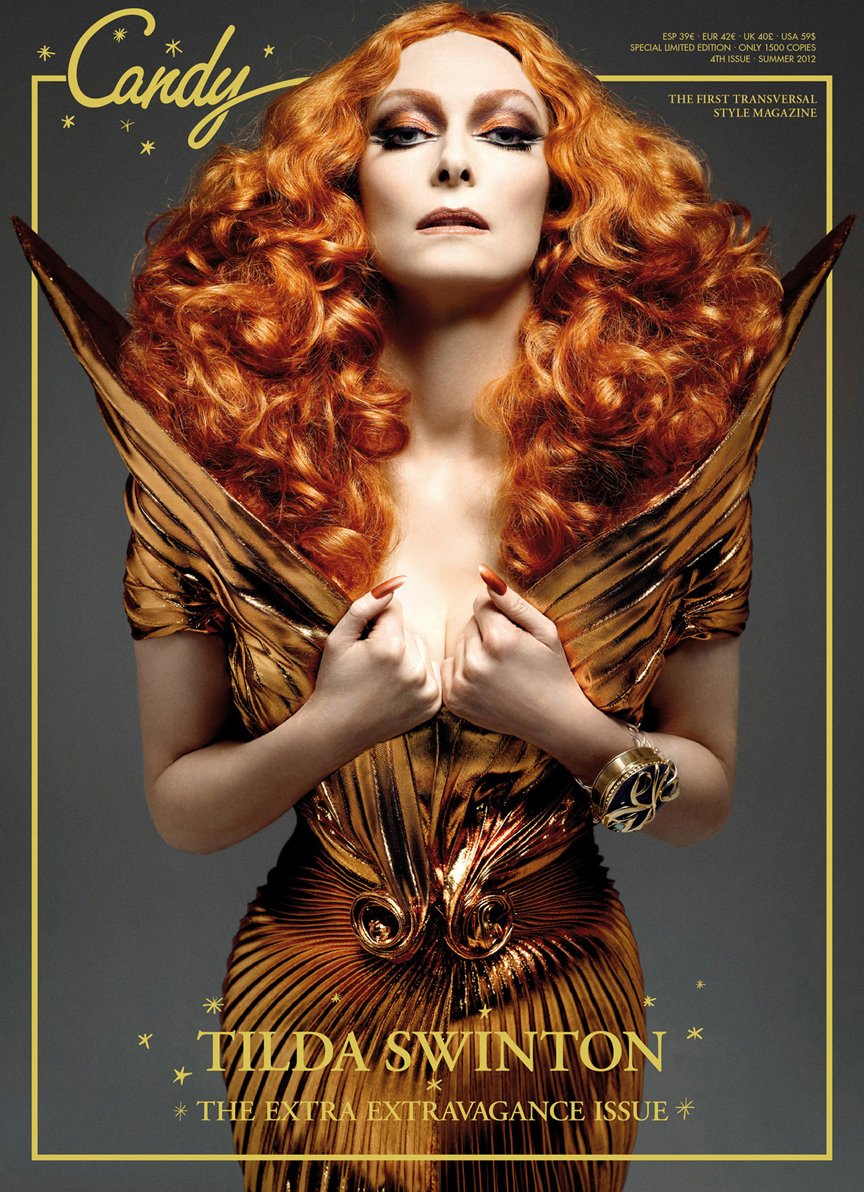 TildaCandy1 TildaCandy1 The WOW Files: Glamazon Tilda Swinton Stars In Candy Magazines Mindblowing Summer 2012 Issue