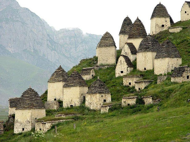Russia's City of the Dead cemetery in Dargavs North Ossetia