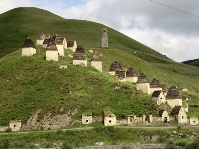 Russia's City of the Dead cemetery in Dargavs North Ossetia