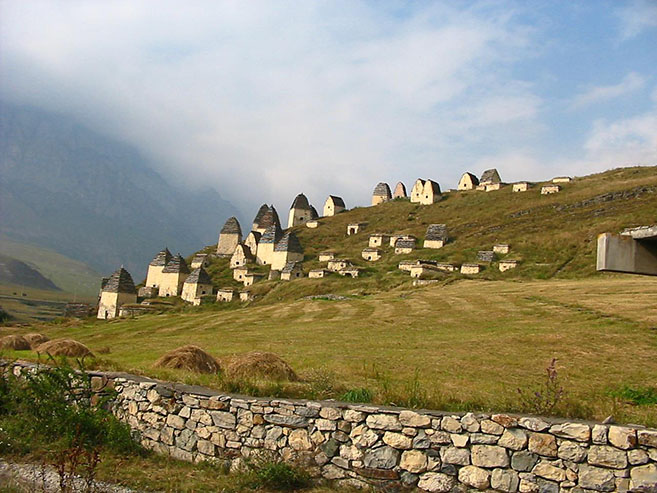 Russia's City of the Dead cemetery in Dargavs North Ossetia