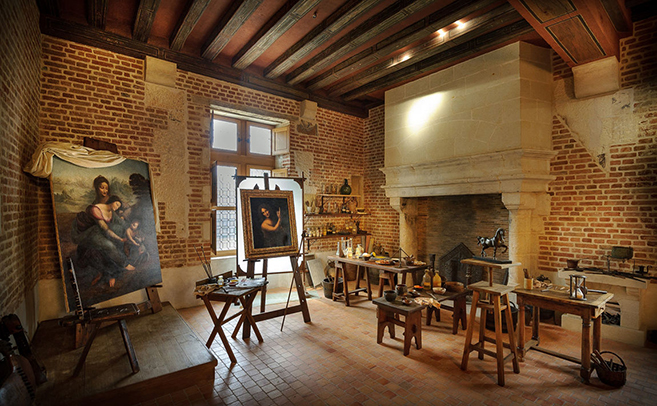 Leonardo da Vinci's working studio in the Château du Clos Lucé