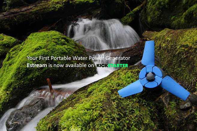 The Estream portable river turbine power generator