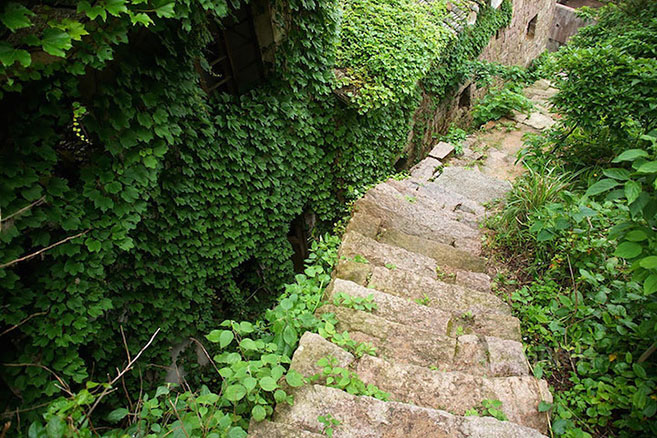 The abandoned Chinese fishing village of Houtou Wan on Gouqi Island