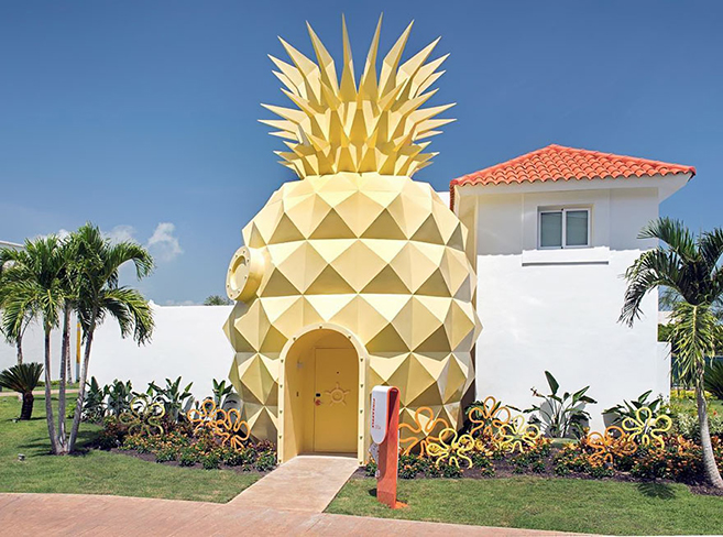 Nickelodeon's Pineapple Villa in Punta Cana and Okuda San Miguel's Universal Chapel