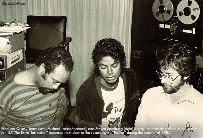 Behind the scenes photos from the recording of Michael Jackson's "Thriller".