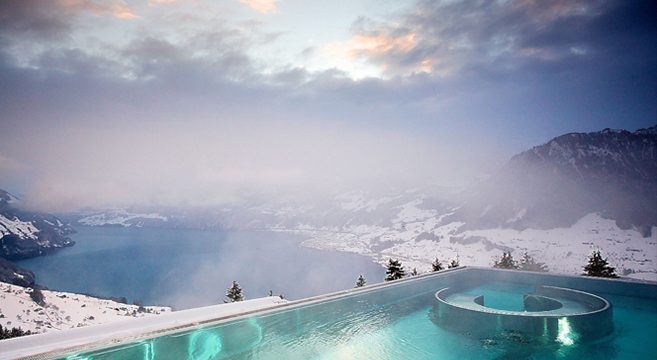 The Stairway to Heaven Spa at Villa Honegg in Switzerland