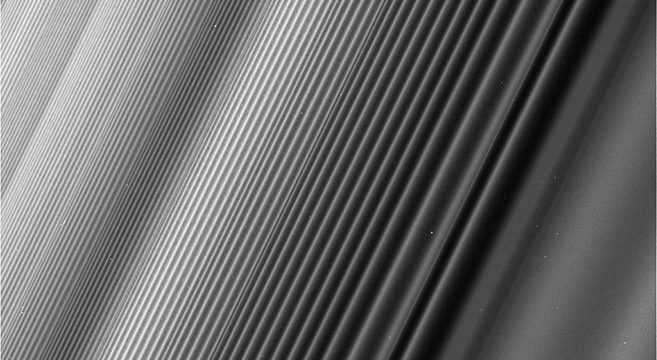 The spiral density wave structure of Saturn's rings